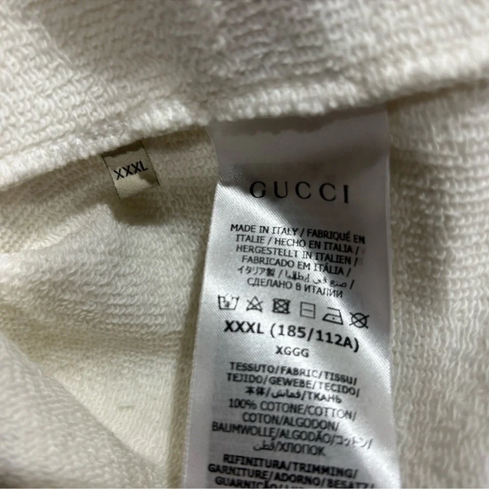 Men’s Gucci FIRENZE 1921 cotton hoodie interlocking G/web strike size XXXL